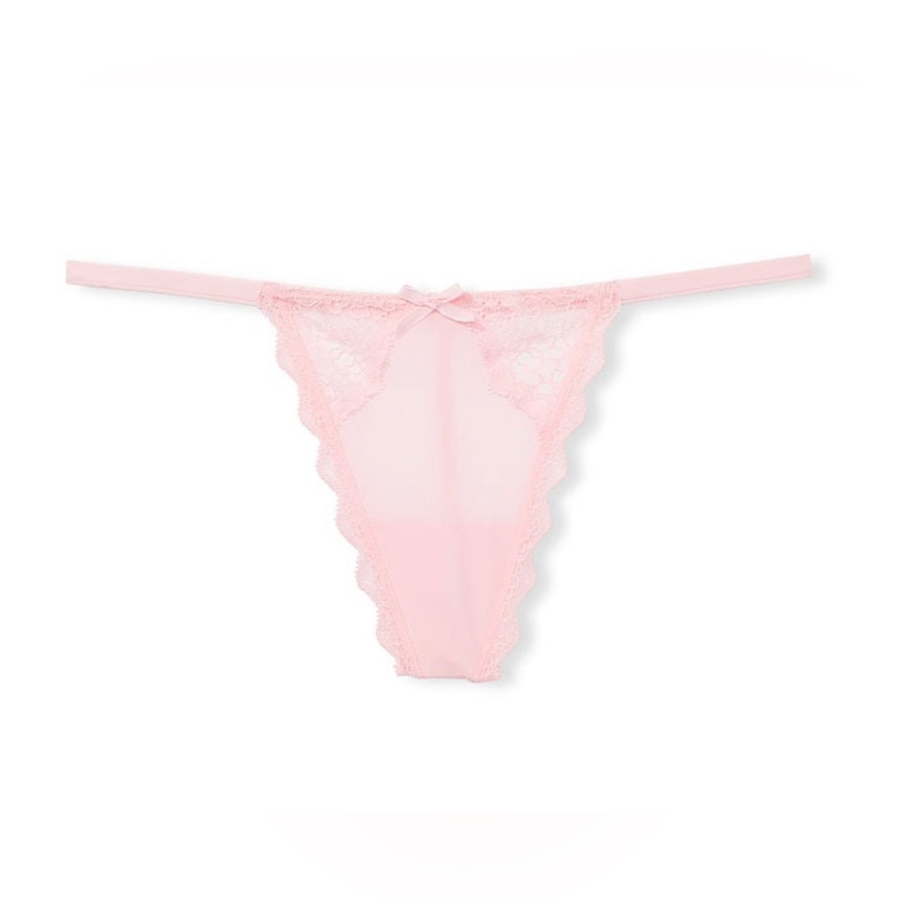 Victoria’s Secret DREAM ANGELS Lace Trim V-String Panty Small